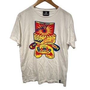 Kidrobot logo screen tee Tshirt cotton top white medium M Japan collaboration